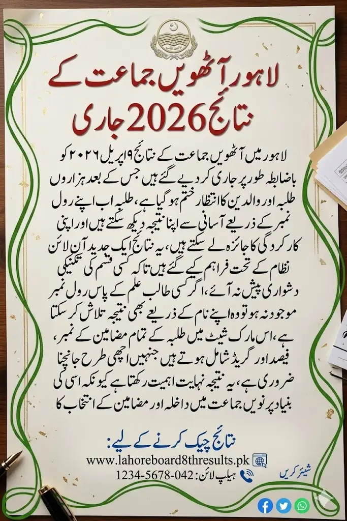 8th Class Result 2026