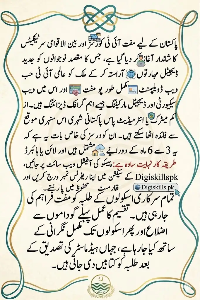 Free IT Courses with International Certificates Pakistan 2026 